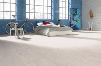 Паркетна дошка Profi Parquet - Дуб 1п Вибілений, мат лак, браш Cottage