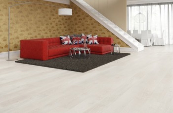 Паркетна дошка Profi Parquet - Дуб 1п Айворі білий, мат лак, браш, 5G