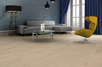 Паркетная доска Profi Parquet - Дуб 1п Айвори бело-серый, эко масло, Cottage, 4V фаска