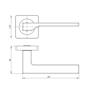 Дверна Ручка AJAX LEVEL JK BL-24 чорний