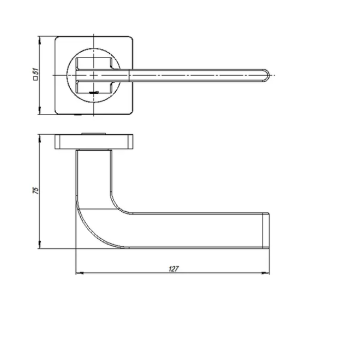Ручка дверная AJAX SPLINE JK SN/CP
