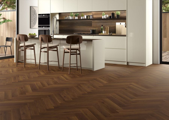 Кварц вінілова підлога HORIZON HERRINGBONE Оссегор 